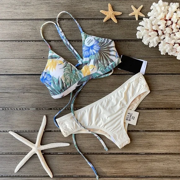 🌴🔆BILLABONG-HURLEY ADJUSTABLE CHEEKY BIKINI SET🔆🌴 - Picture 3 of 16